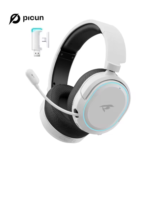 casque gamer noir et blanc