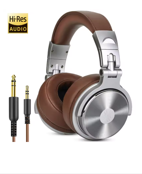 casque audio argenté pro 10