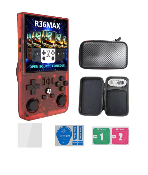 console retro gaming rouge