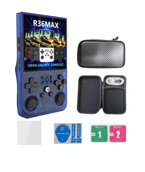 console retro gaming bleu