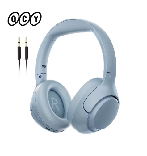 casque sans fil bluetooth bleu clair QCY 01