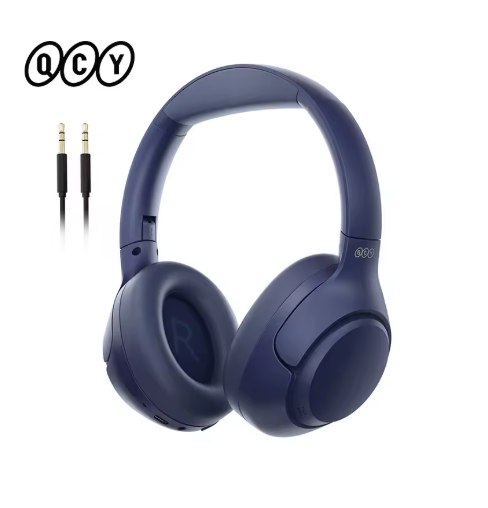 casque sans fil bluetooth QCY bleu foncé 07