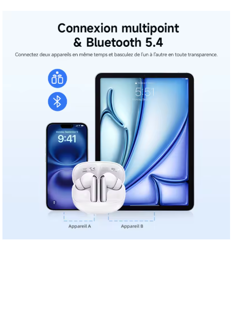 écouteurs sans fil bluetooth gris 12