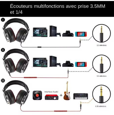 casque filaire noir 06