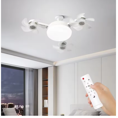 ventilateur plafond blanc avec luniere 01
