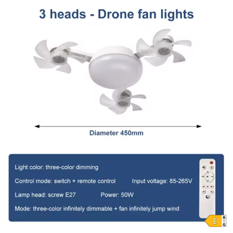 ventilateur plafond led blanc 08