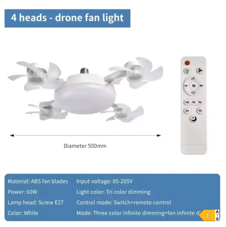 ventilateur plafond led blanc 09