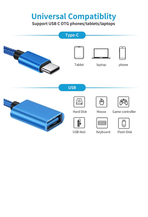 adaptateur usb-c vers usb bleuee 01