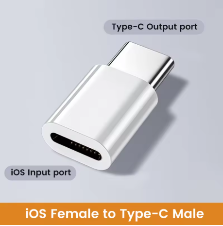 adaptateur lightning usb c blanc 047