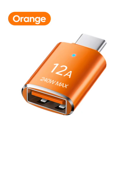 adaptateur USB C vers USB orange 01