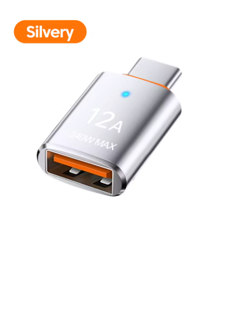 adaptateur USB C vers USB argenté 01