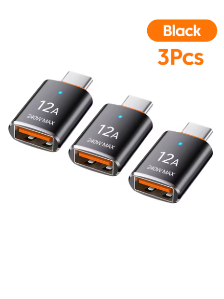 adaptateur USB C vers USB trio noir 01