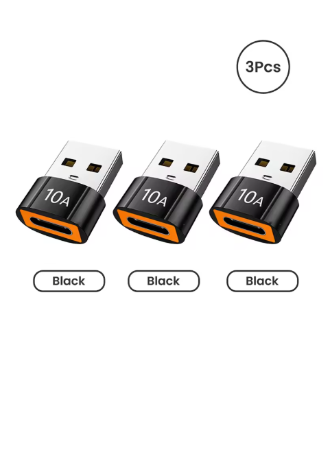adaptateur usb c noir 3 pcs