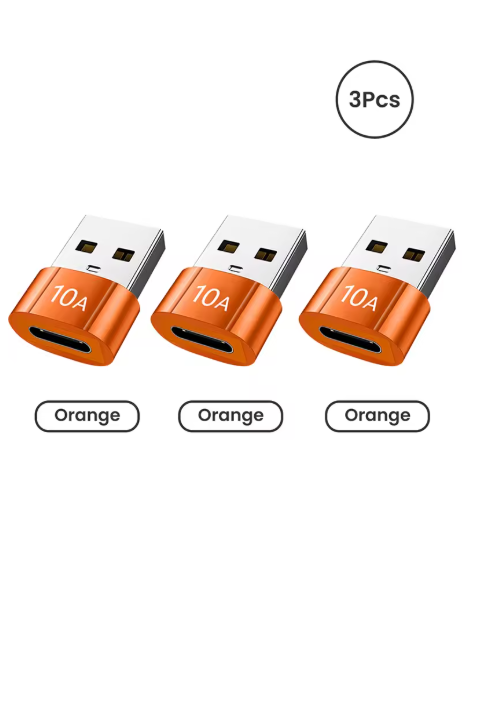 adaptateur usb c orange micro 3pcs