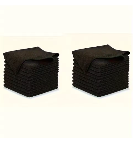 chiffons microfibre Noir 20 pcs 010