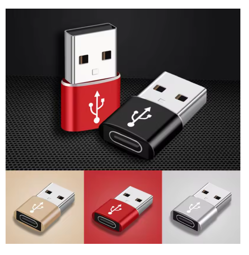 adaptateur usb vers usb-c duo noir et rouge 001