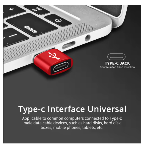 adaptateur usb vers usb-c rouge 004