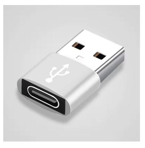 adaptateur usb vers usb-c argenté 007