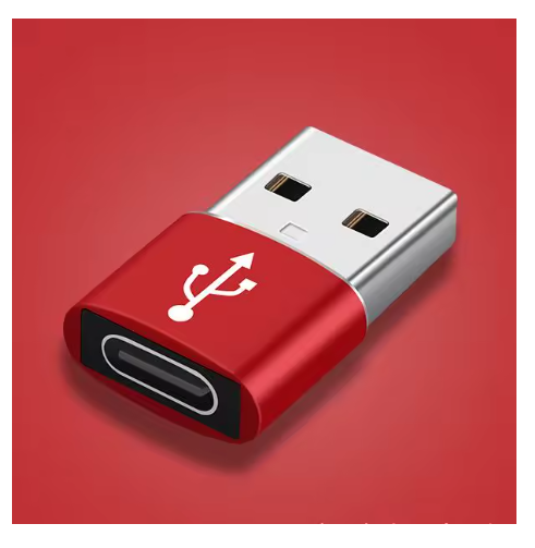 adaptateur usb vers usb-c rouge 007