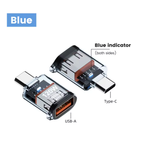 adaptateur usb vers usb-c bleu otg 02
