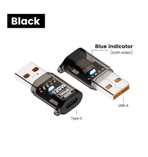 adaptateur usb vers usb-c noir otg 01
