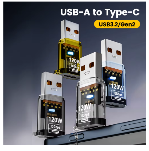 adaptateur usb vers usb-c quatro multi colors 01