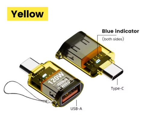 adaptateur usb vers usb-c jaune usb 001