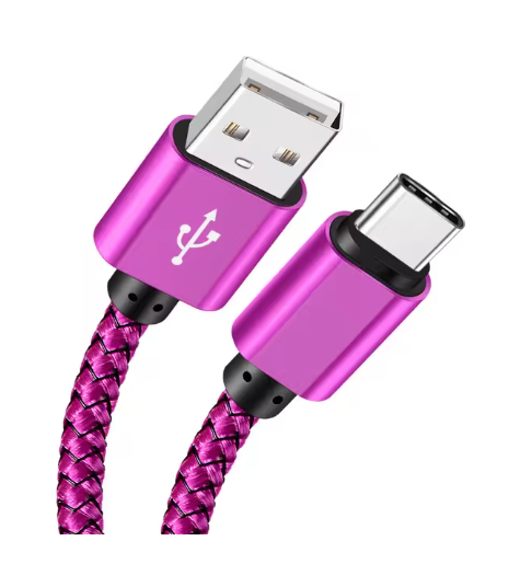 cable usb a vers usb c rose violet 001