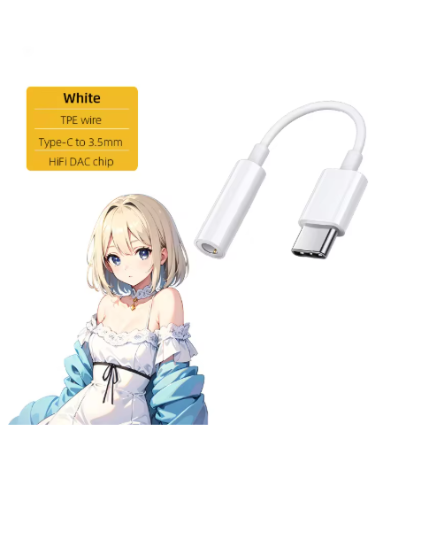 adaptateur jack usb c blanc 0078