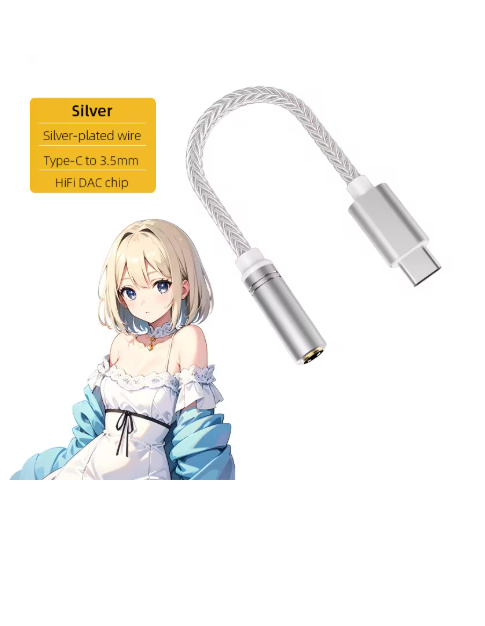 adaptateur jack usb c argenté 0045