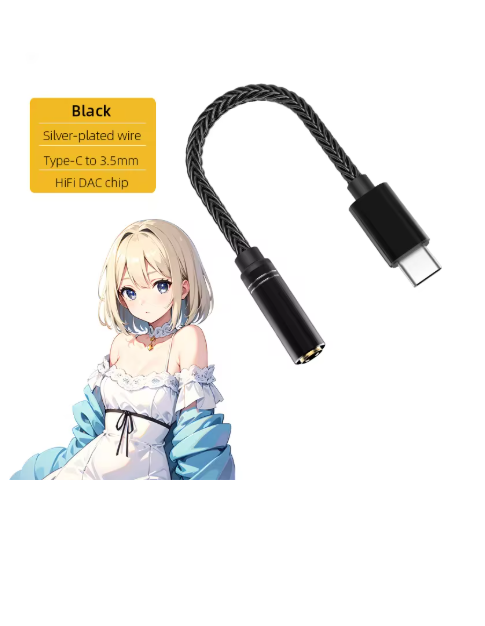 adaptateur jack usb c noir 0458