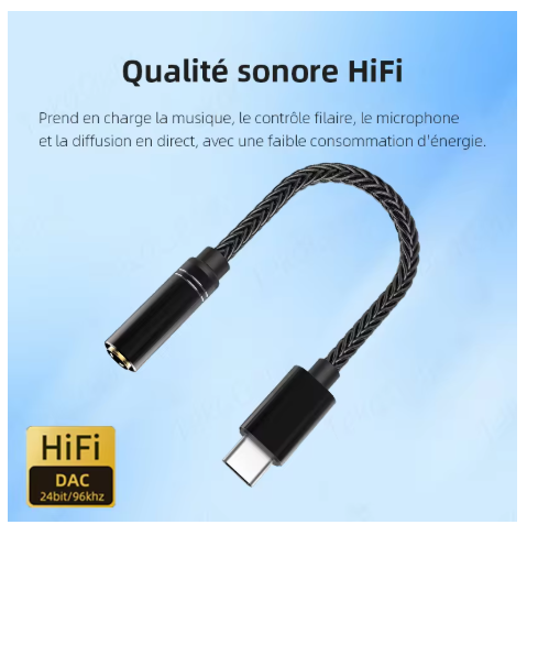 adaptateur jack usb cnoir 7895