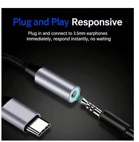 adaptateur jack usb c noir 1254