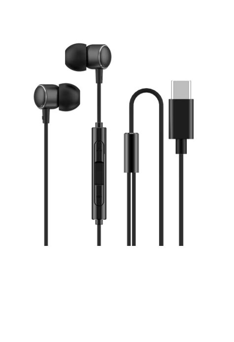 écouteurs filaires usb c noir 4196