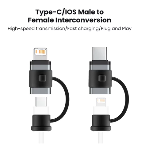 adaptateur lightning vers usb c gris iphone 001