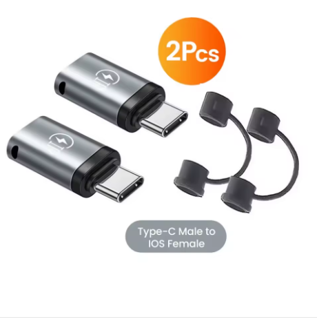 adaptateur lightning vers usb c gris duo 4125