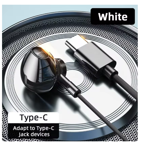 écouteurs filaires USB C noir usb 001