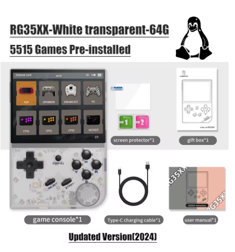 console retro gaming blanc game 001
