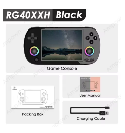 console de jeux portable noir rétro 001