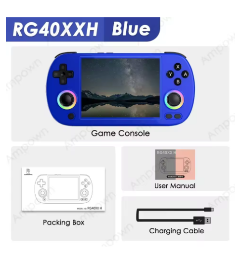 console de jeux portable bleu rétro game 001