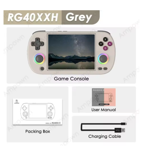 console de jeux portable gris rétro gaming 001