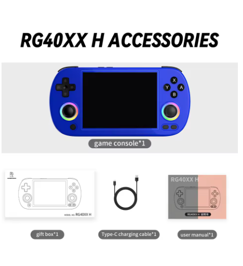 console de jeux portable bleu rétro game 004