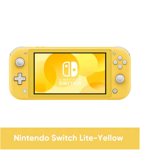 consoles de jeux portable jaune lite nitendo 001