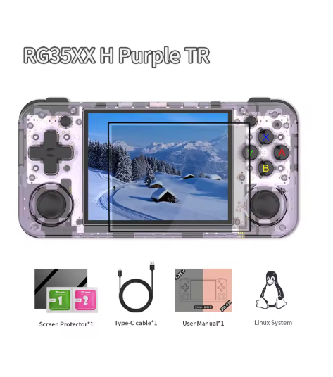 consoles de jeux portable violet transparent game 001