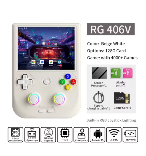 consoles de jeux portable blanc 128g gaming 0025