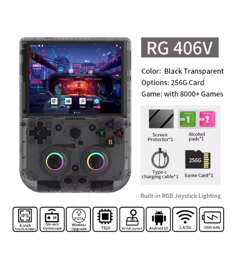 consoles de jeux portable noir 256g gaming 01