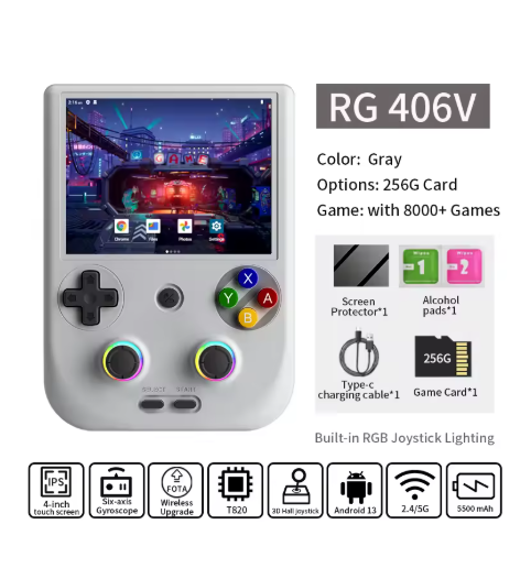 consoles de jeux portable gris 256g gaming 025
