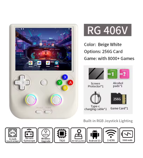 consoles de jeux portable blanc 256g gaming 002