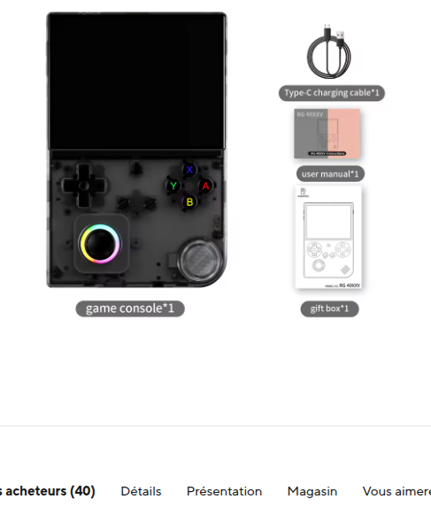 consoles de jeux portable noir gaming 004
