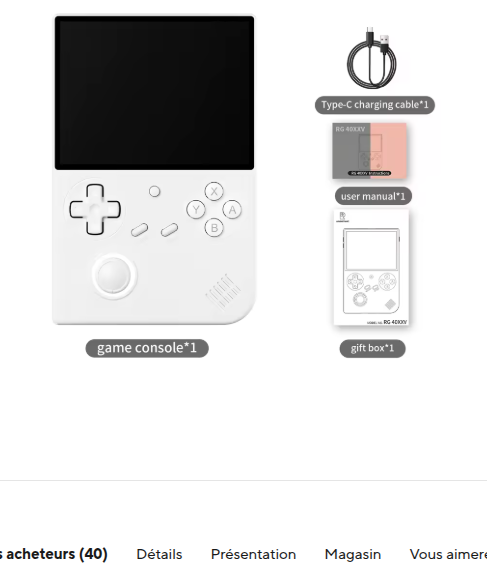 consoles de jeux portable blanc game 042
